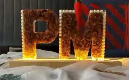Illuminated Resin Letter Initials (PM)