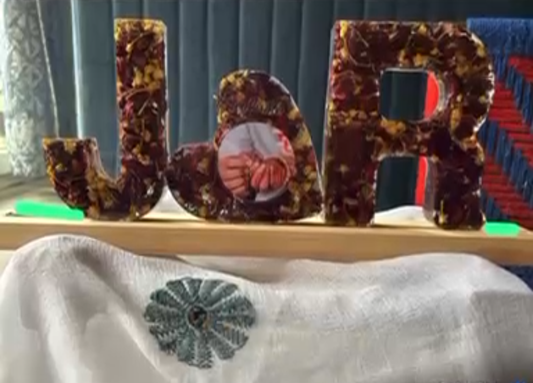 Personalized Resin Letter Initials (JAR) with Photo Insert