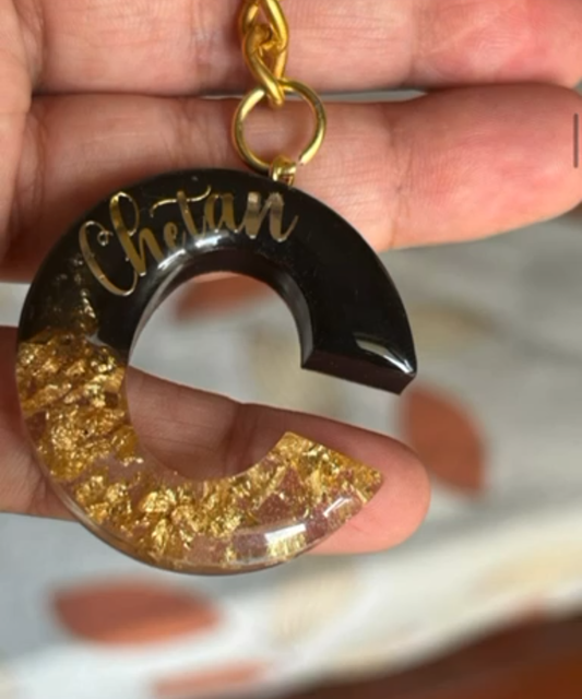Personalized Resin Letter Keychain