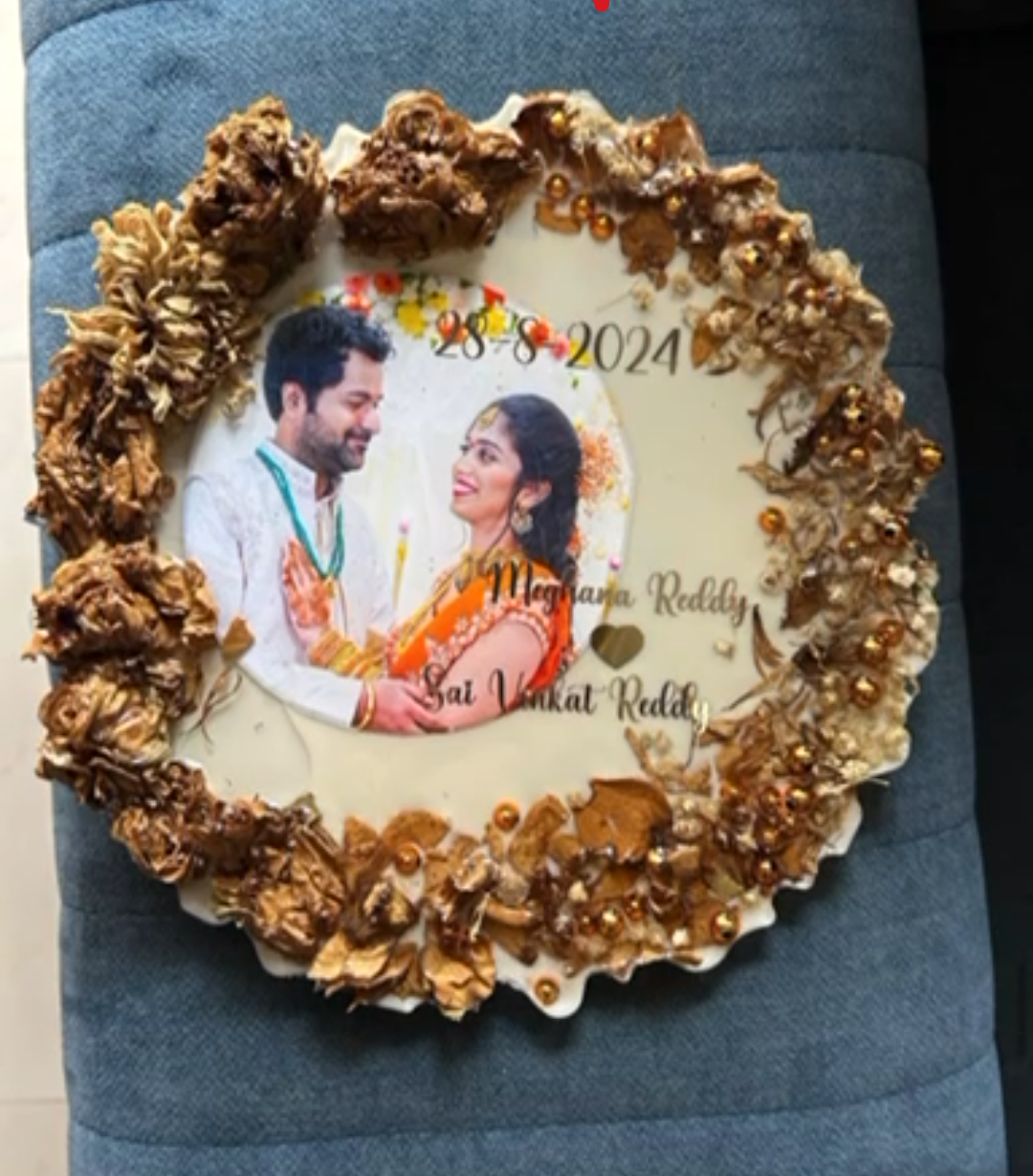 Resin Photo Plaque with Wedding Photo, Couple Names, and Date