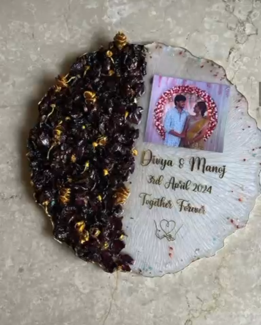 Divya & Manoj Together Forever Keepsake Plaque