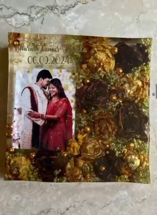 Floral Date Keepsake Frame
