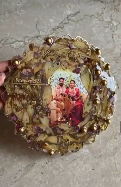 Varmala preservation with photo & Calendar Keepsake