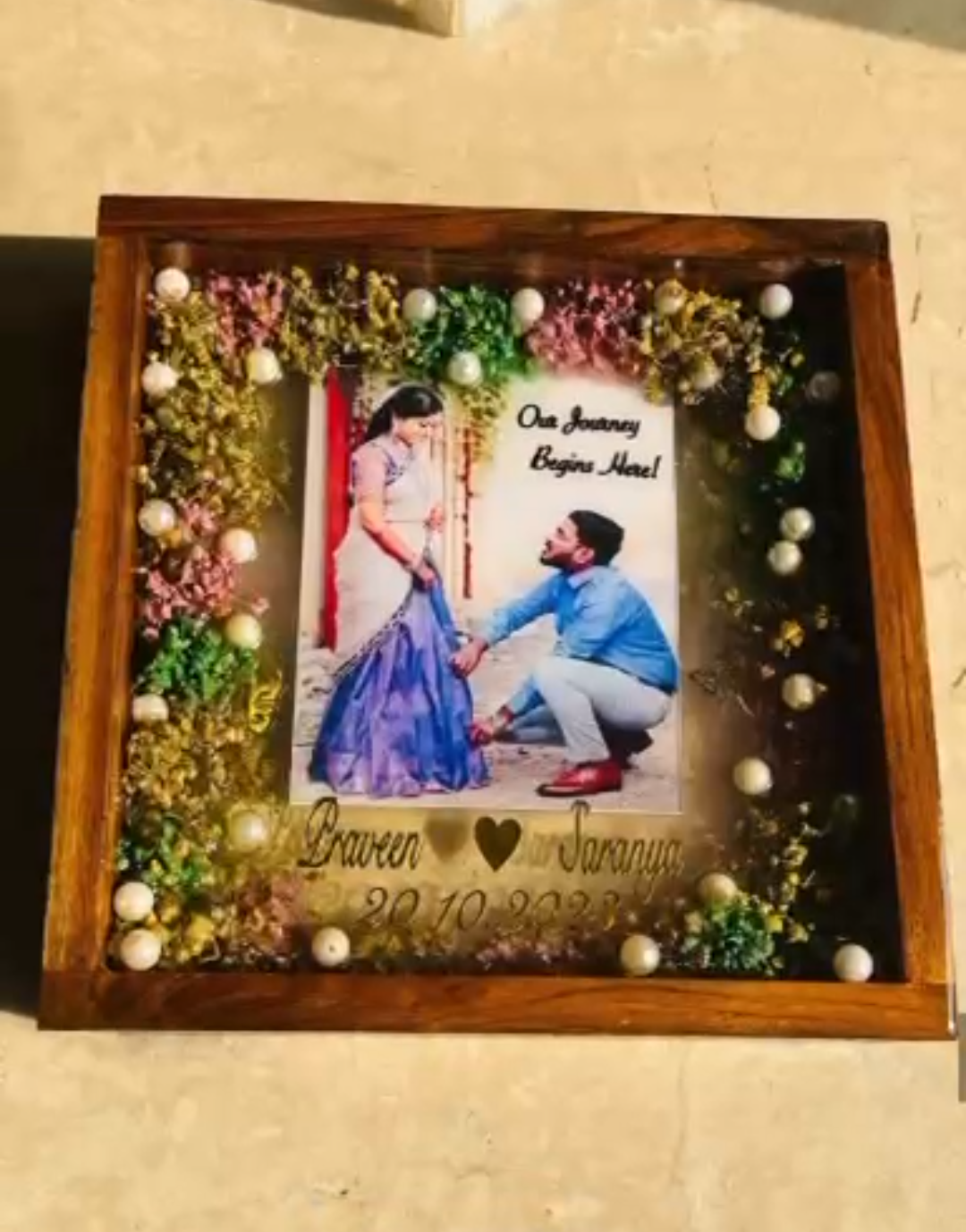 Personalized Wedding Journey Frame