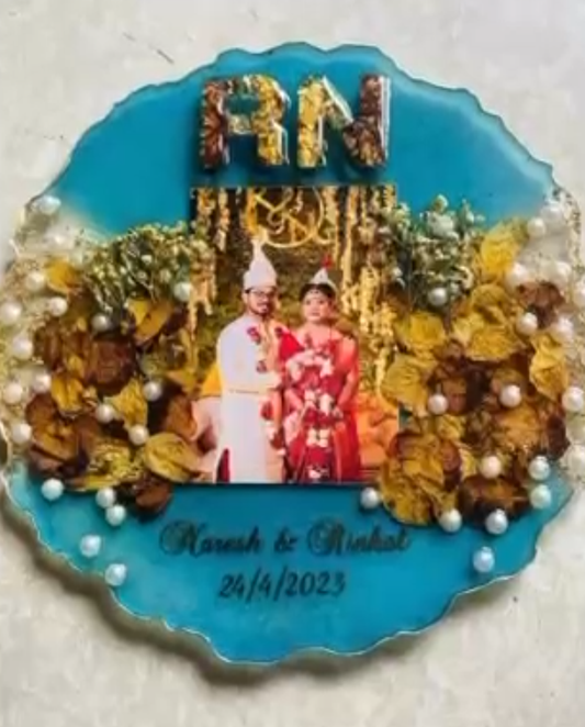 Personalized Wedding Date Resin Keepsake
