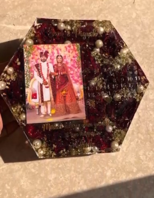 Personalized Wedding Date Calendar Keepsake