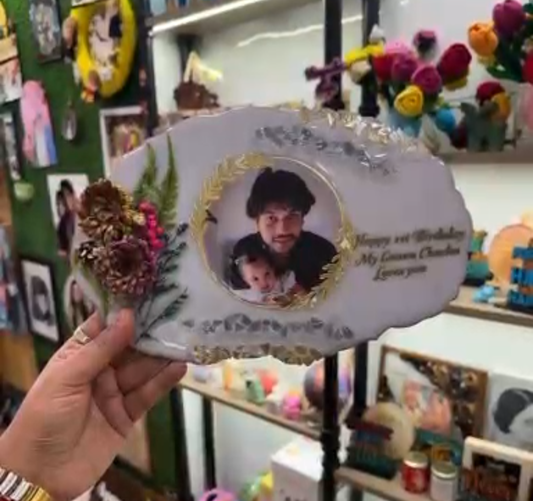 Personalized Birthday Photo Resin Plaque