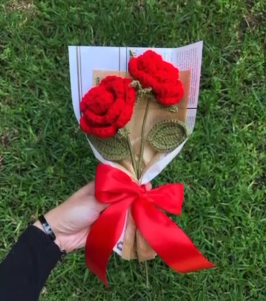 Crochet Rose Bouquet