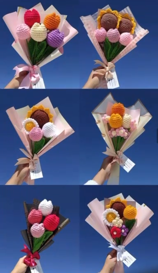 Crochet Flower Bouquet Collection