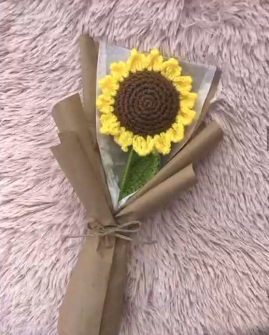 Crochet Sunflower Bouquet"