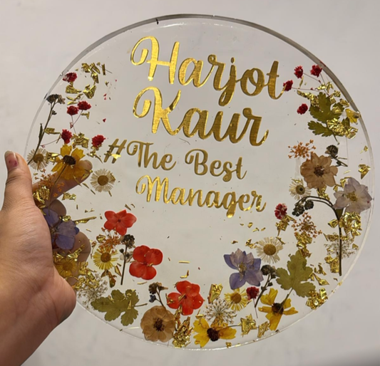 Floral Tribute Resin Plaque
