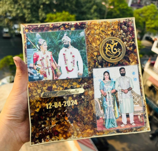Golden Pearl Resin Plaque