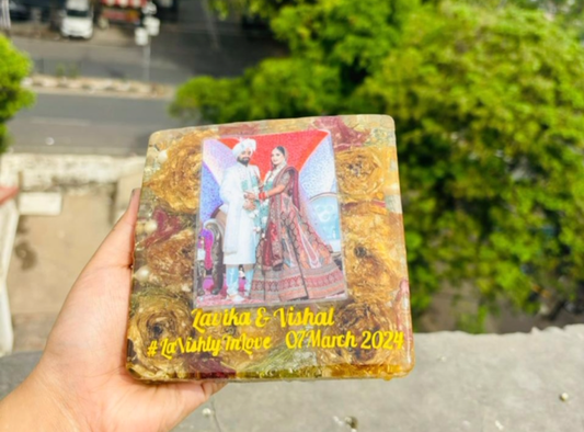 Floral Embrace Resin Plaque