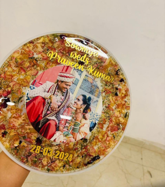 Varmala Petal Resin Plaque