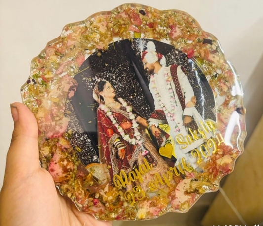 Varmala Petal Resin Plaque