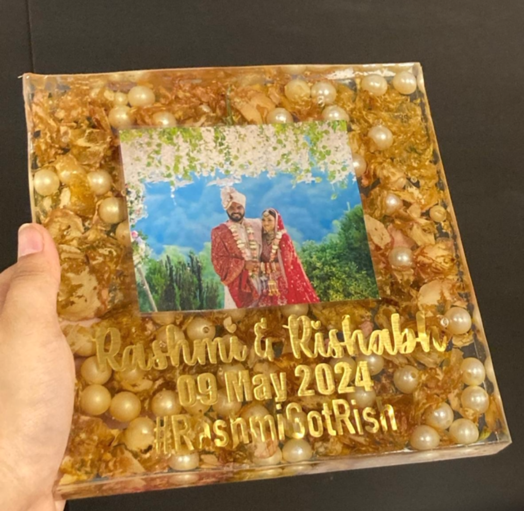 Varmala Resin Photo Plaque