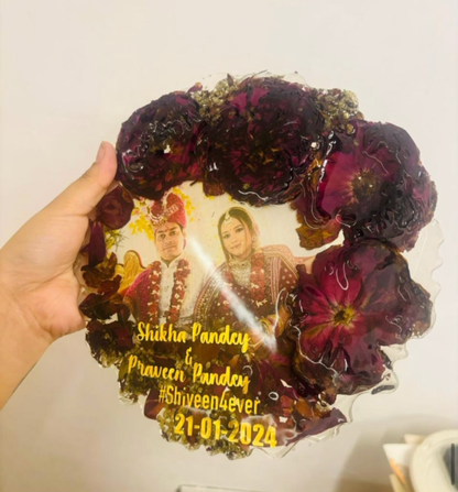Varmala Petal Resin Plaque