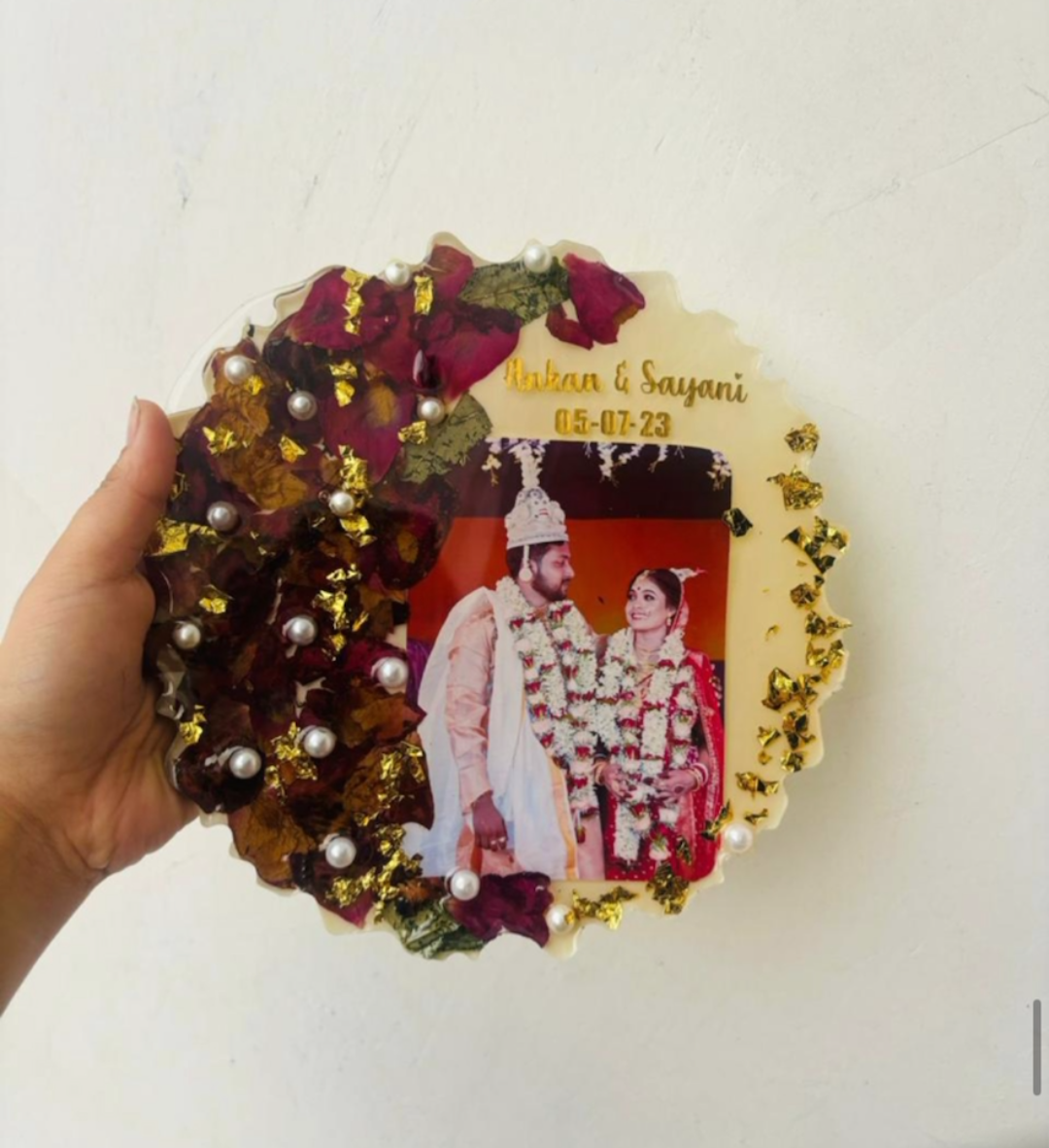 Varmala Petal Resin Plaque