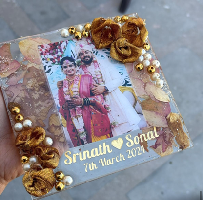 Varmala Petal Resin Plaque