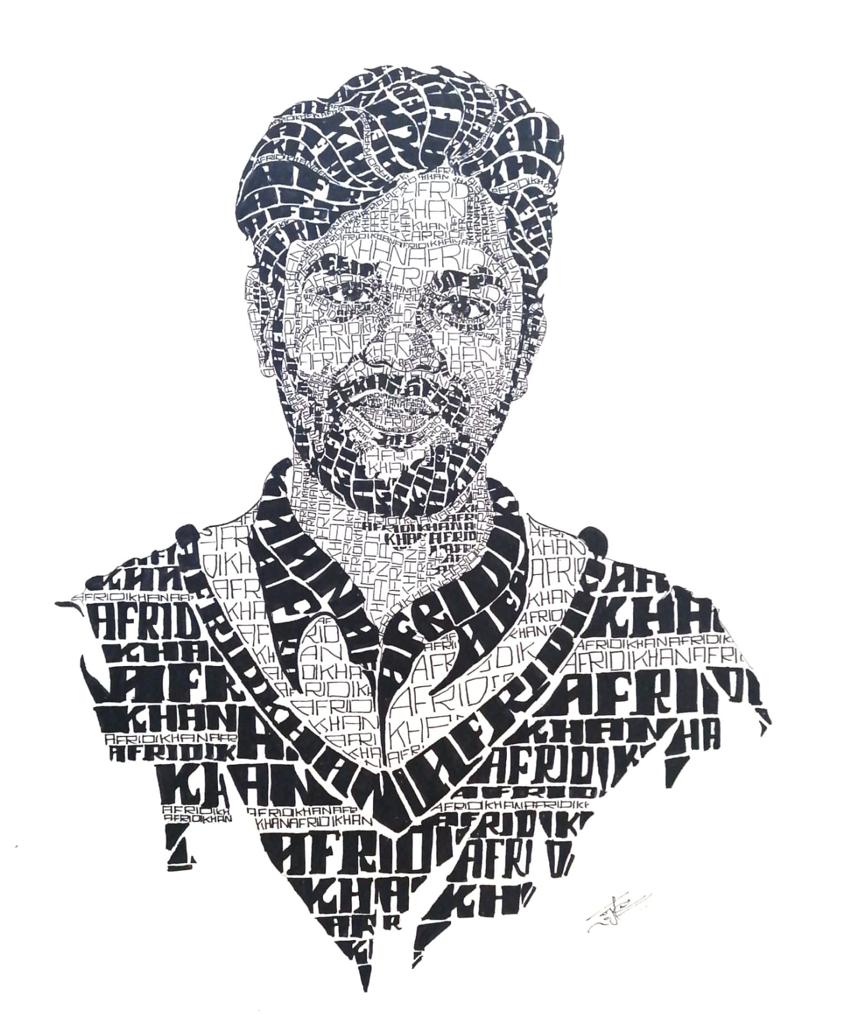 Typographic Hand-drawn Portrait