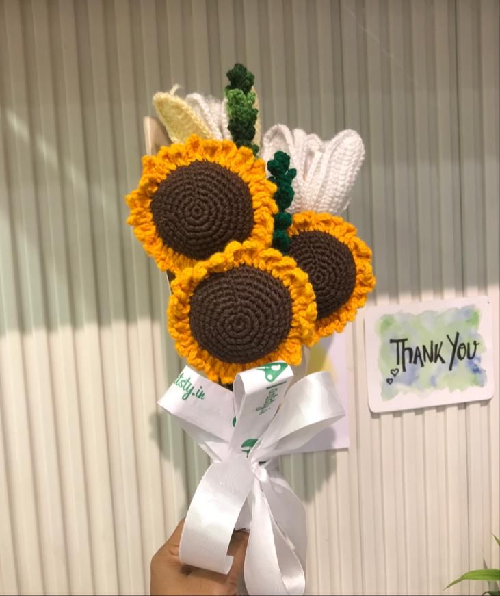 Handmade Sun flower Crochet Flowers