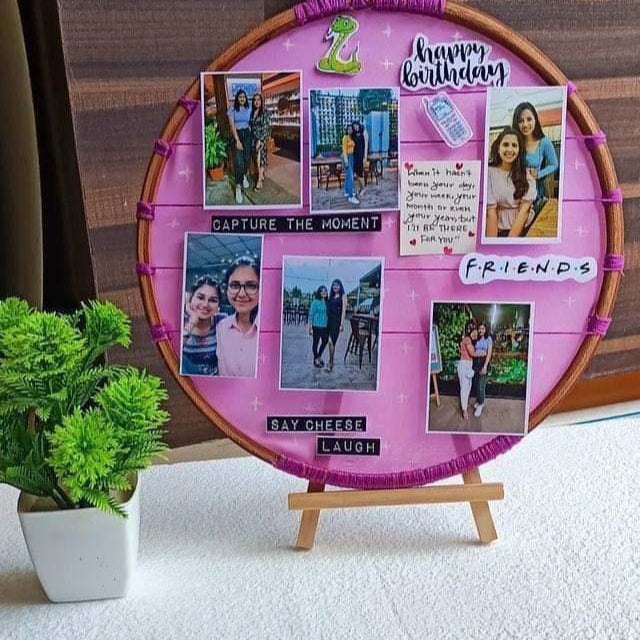 Photo frame hoop collage