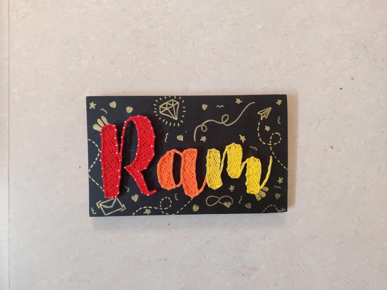 Personalized Colorful Name String Art