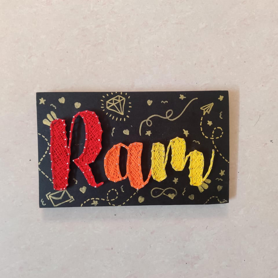 Personalized Colorful Name String Art