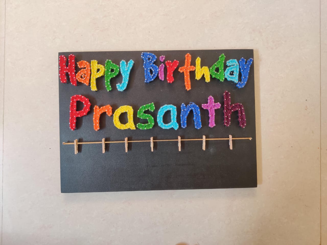 Birthday String Art with Personalized Photos