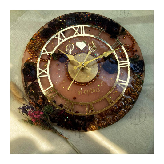 Customized Resin Wall Clock with Initials