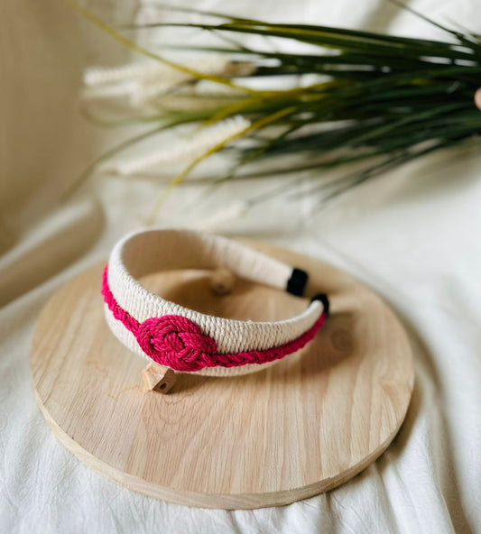 Crochet Hair Band with Flower