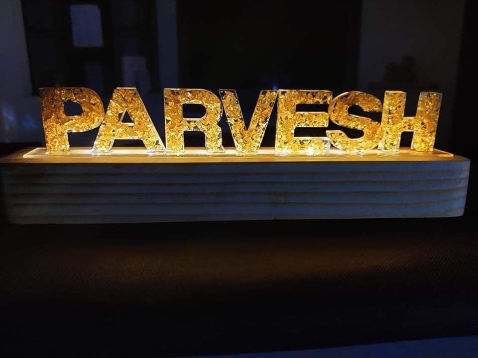 Resin Customized Name Night Lamp