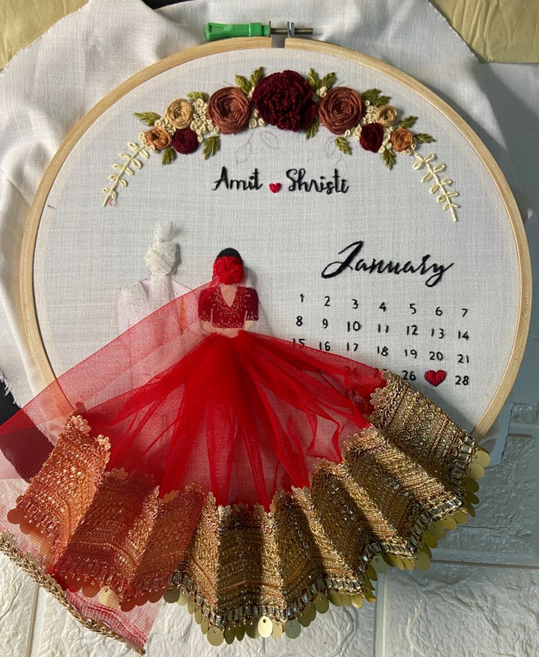 Embroidery Hoop Calendar