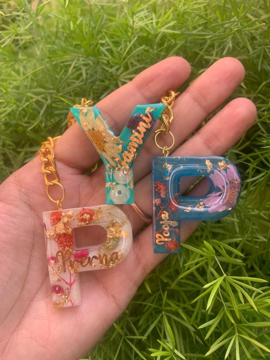 Purely Yours Resin Keychains - P & Y