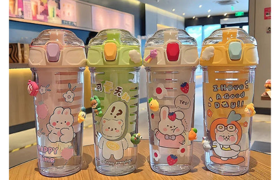 Joyful Cartoon Kids Water Bottle
