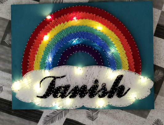Rainbow Name Weave strng art