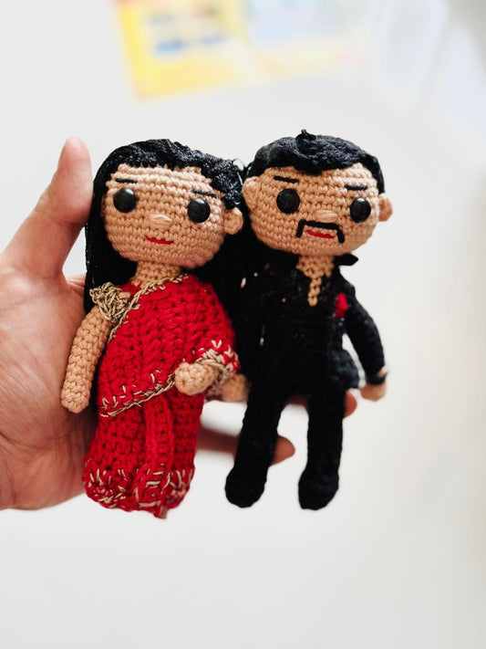 Tangled Hearts Crochet Couple Dolls