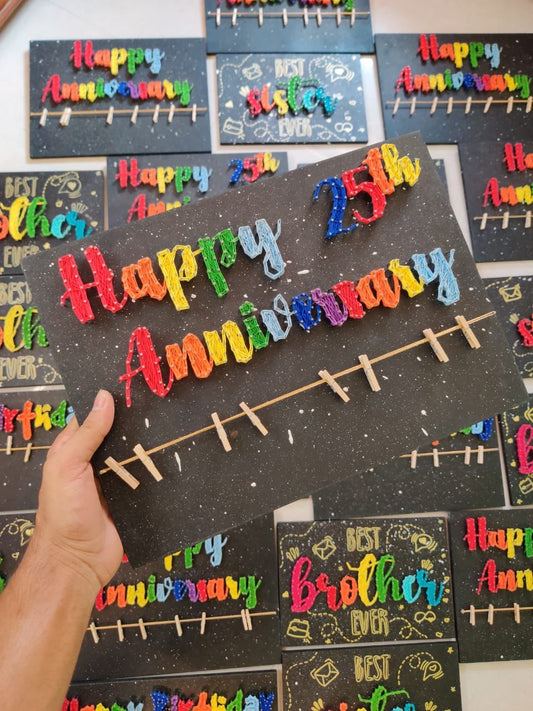 Milestone of Love: 25th Anniversary String Art Wall Decor