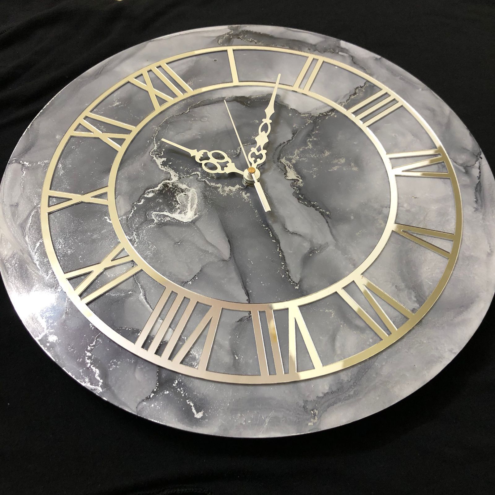 Resin Marble Effect Epoxy Wall Clock