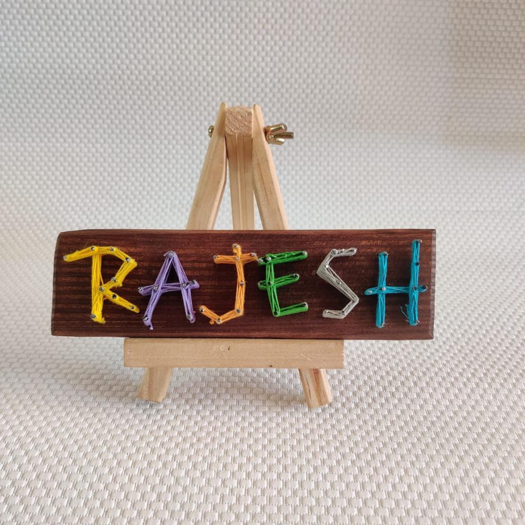 Stringed Masterpiece: Custom Name Showcase Board