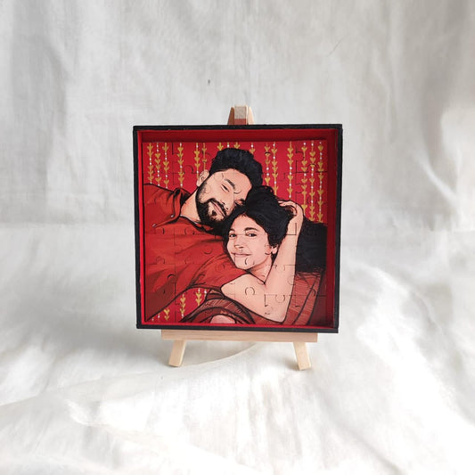 Hand-painted Brushstrokes and Puzzles Art in Pieces