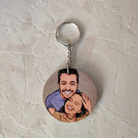 Artistic hand painted Keepsakes Keychain
