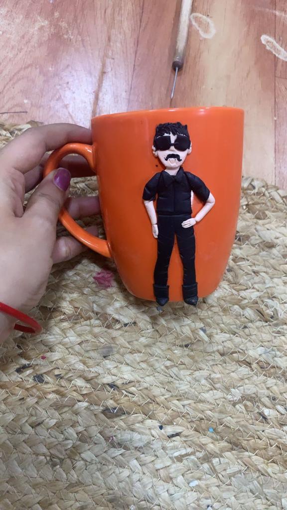 Creative Comfort Artistic Polymer Clay Mug for a Single Soul