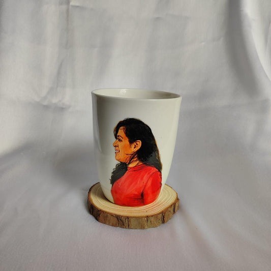 Artful Sips Hand-Painted Porcelain Coffee Mug