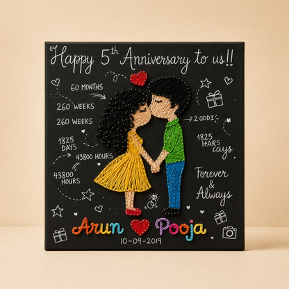 Artsty Anniversary Couple String Art