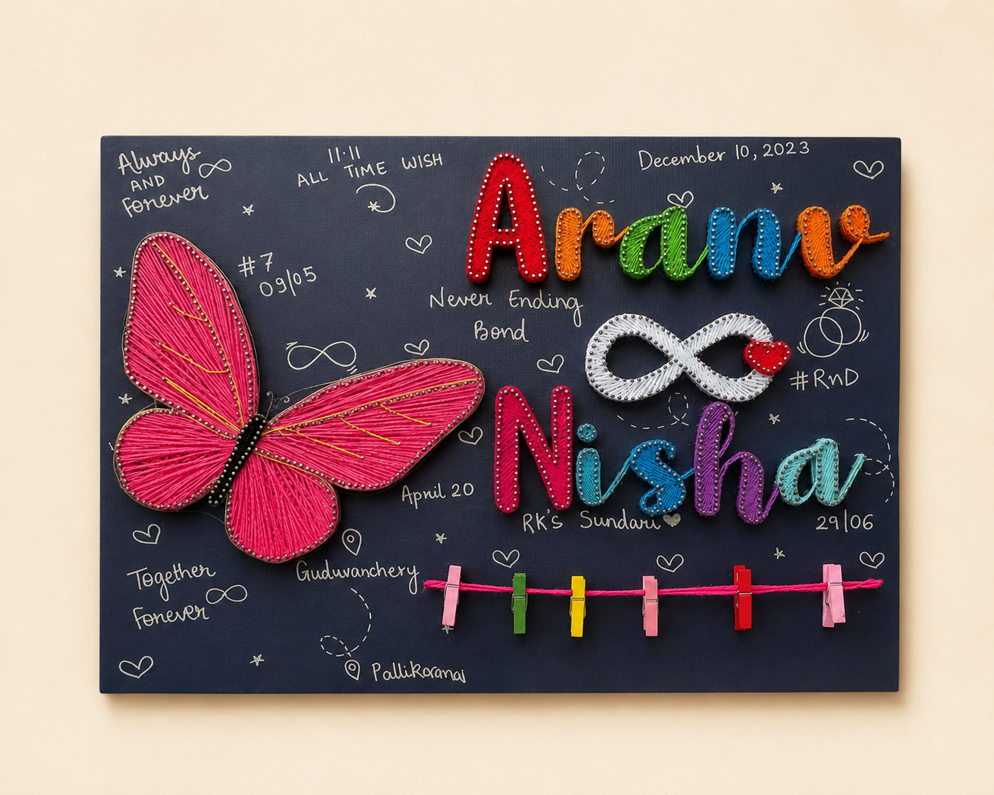 Artsty Butterfly Love String Art