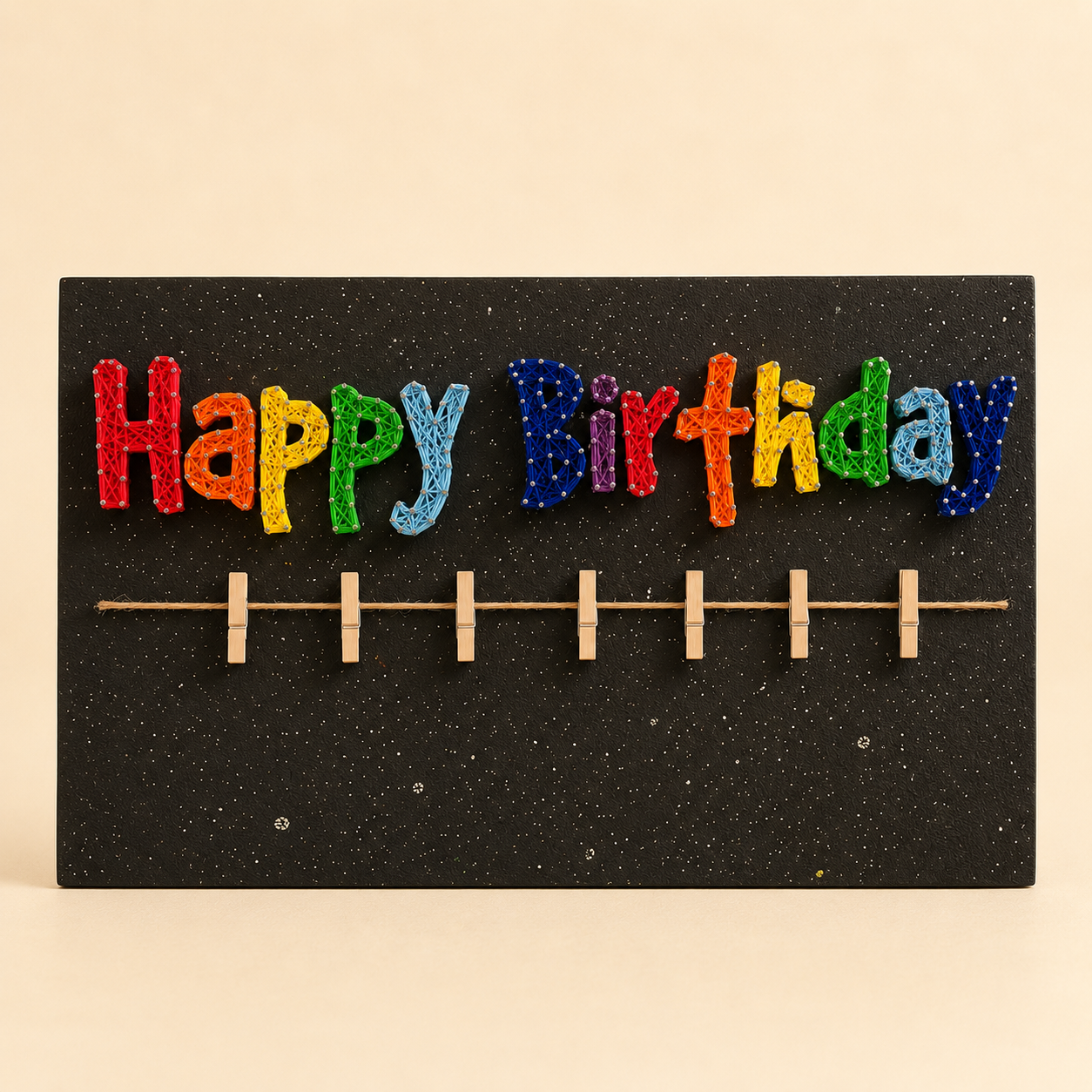 Colorful Festivities Joyful Happy Birthday String Art
