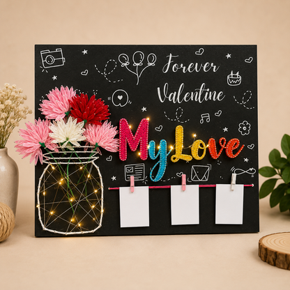 Artsty Floral String Art Photo Frame