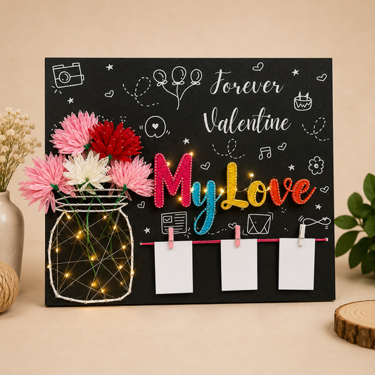 Artsty Floral String Art Photo Frame