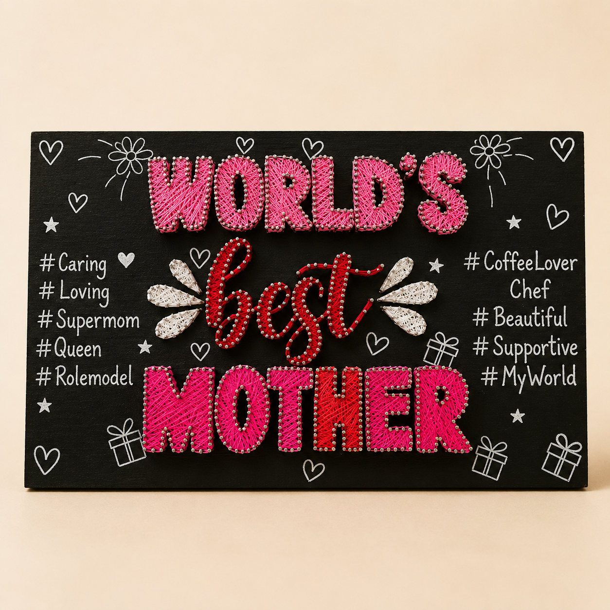 Artsty World's Best Mother String Art